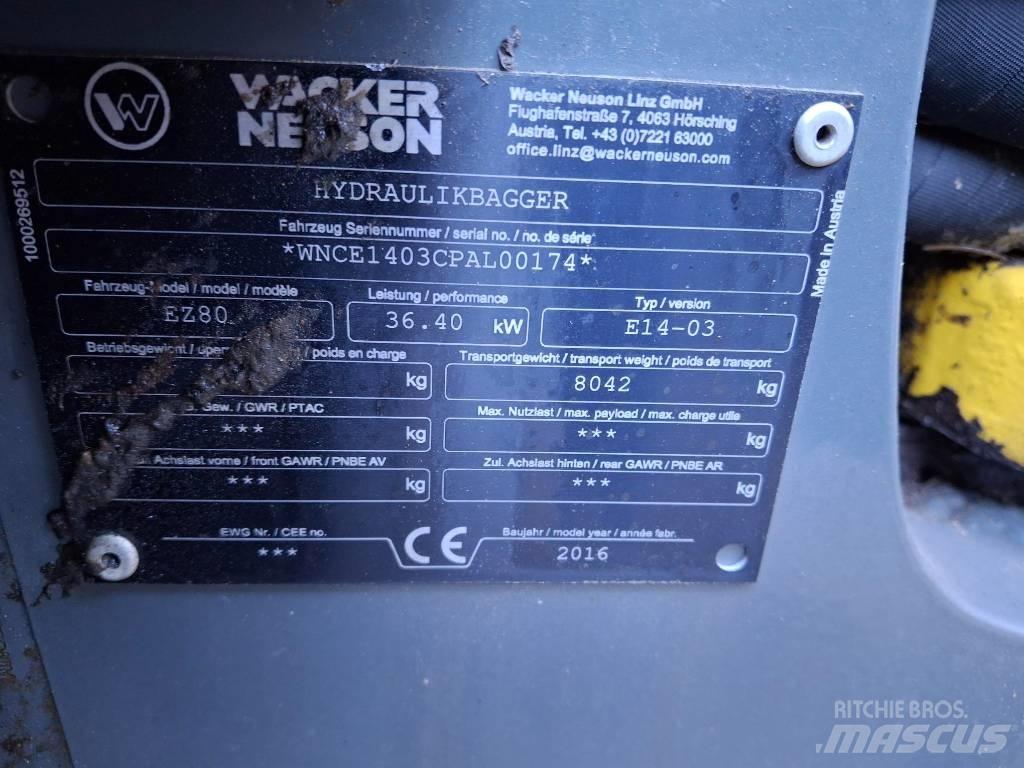 Wacker Neuson EZ 80 Vidēja lieluma ekskavatori 7 t - 12 t