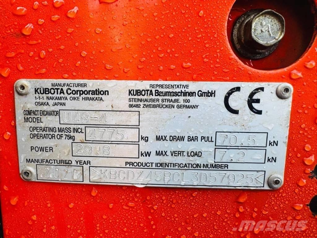 Kubota U 48-4 Mini ekskavatori < 7 t