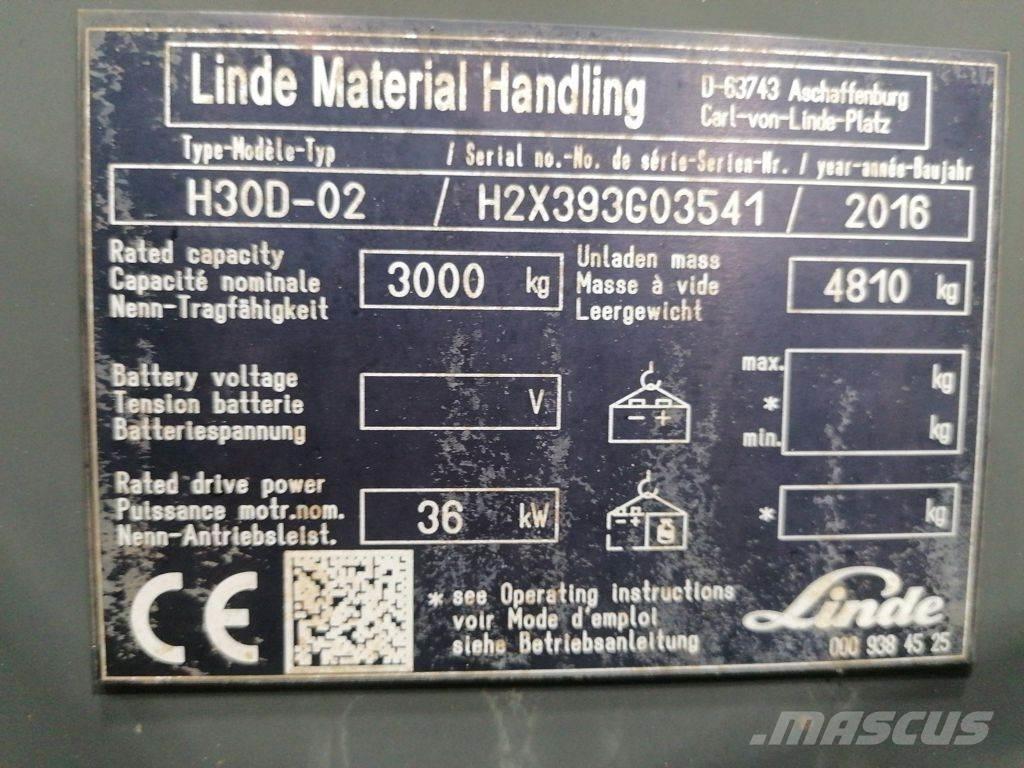 Linde H30D-02 Tehnika ar dīzeļa dzinēju