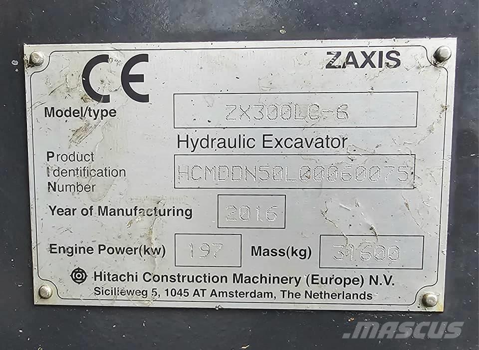 Hitachi ZX 300 LC-6 Kāpurķēžu ekskavatori