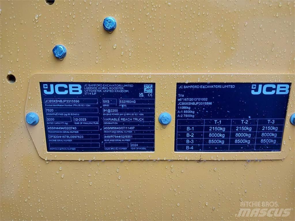 JCB 532-60 AGRI Teleskopiskie manipulatori