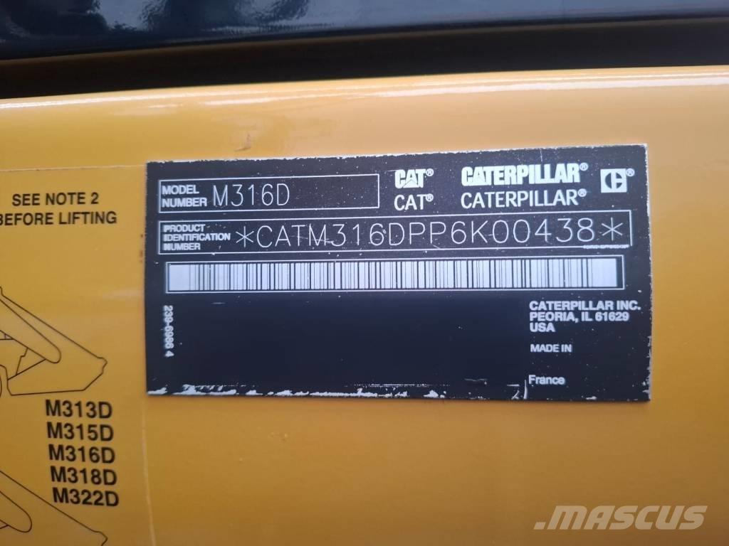 CAT 316D Ekskavatori uz riteņiem