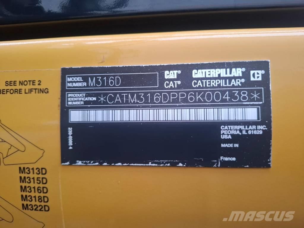 CAT M 316 D Ekskavatori uz riteņiem