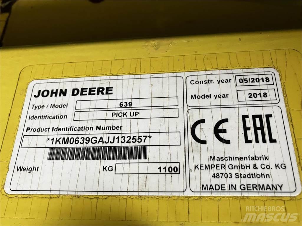 John Deere 639 Ražas novākšanas kombainu papildaprīkojums