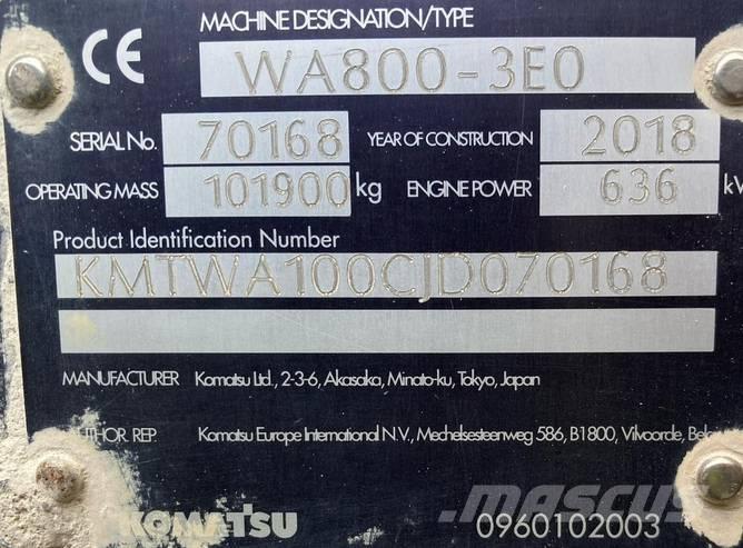 Komatsu WA 800-3 Iekrāvēji uz riteņiem