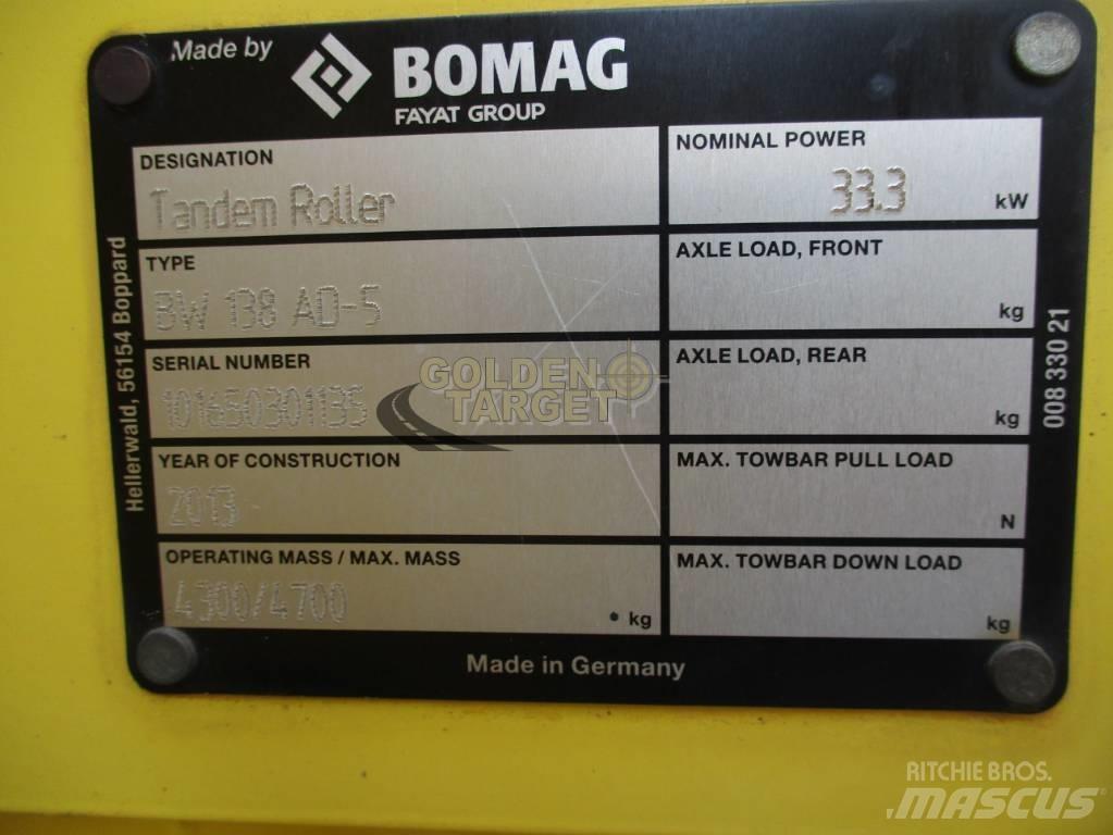 Bomag BW 138 AD-5 Divvalču grunts veltņi