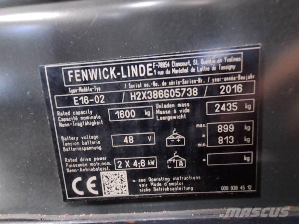 Linde E16-02 Elektriskie iekrāvēji