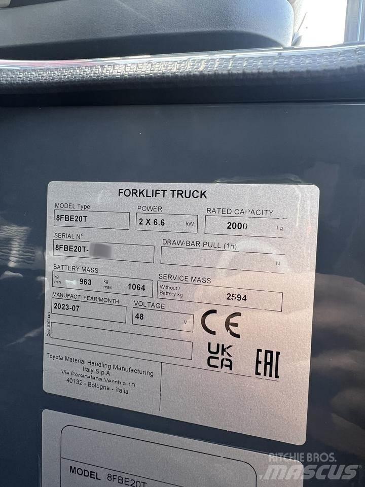 Toyota 8FBE20T Elektriskie iekrāvēji