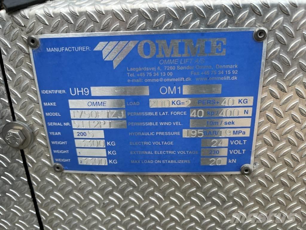 Omme 1750ETZJ Pacēlāji uz automašīnas bāzes