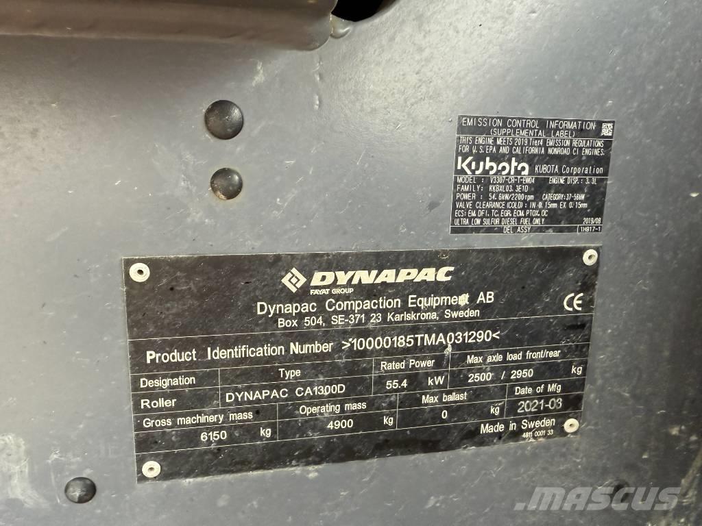 Dynapac CA 1300 D Vienvalča grunts veltņi