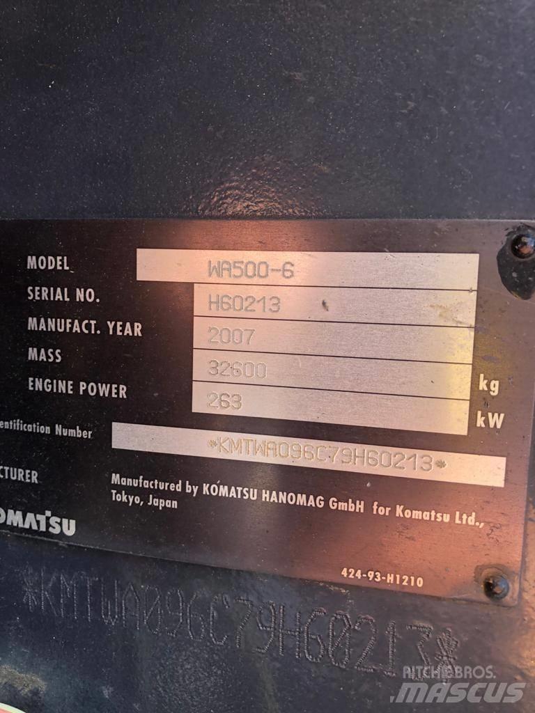 Komatsu WA500-6 Iekrāvēji uz riteņiem