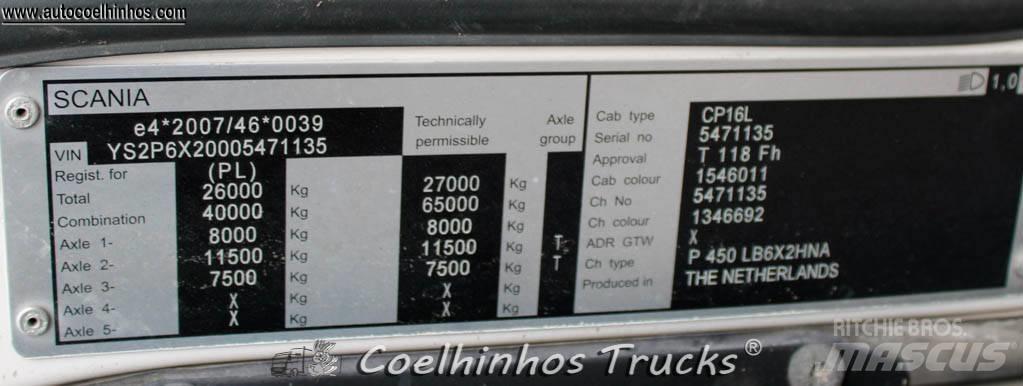 Scania P 450 Smagās mašīnas ar konteineriem