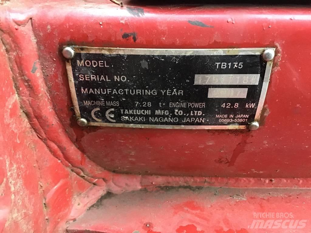 Takeuchi TB 175 Vidēja lieluma ekskavatori 7 t - 12 t