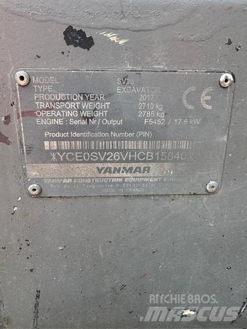 Yanmar SV 26 Mini ekskavatori < 7 t
