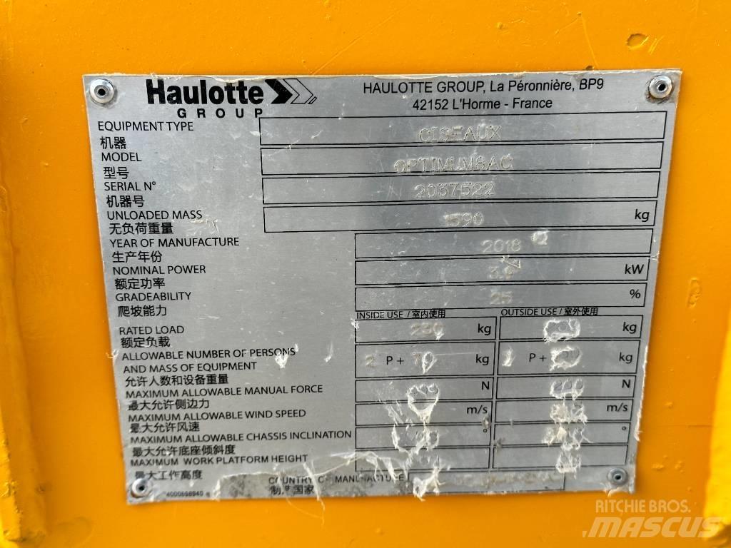 Haulotte OPTIMUM 8 Šķerveida pacēlāji