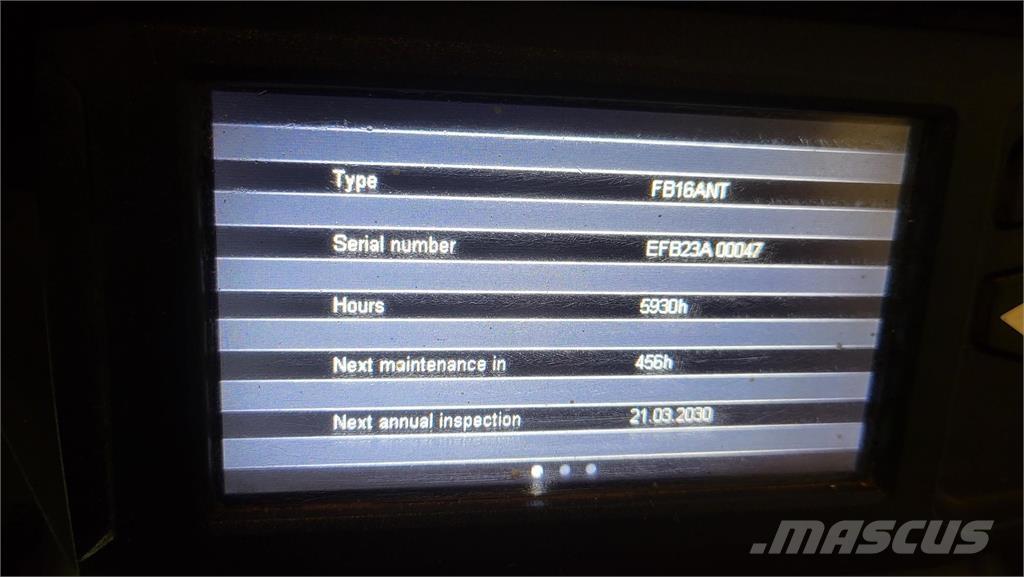 Mitsubishi FB16ANT Elektriskie iekrāvēji
