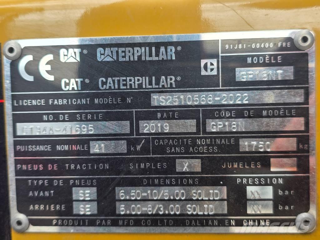 CAT GP 18 NT LPG tehnika