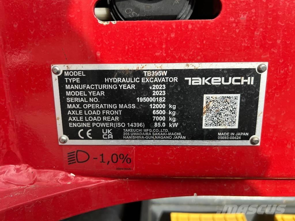 Takeuchi TB 395 W Ekskavatori uz riteņiem