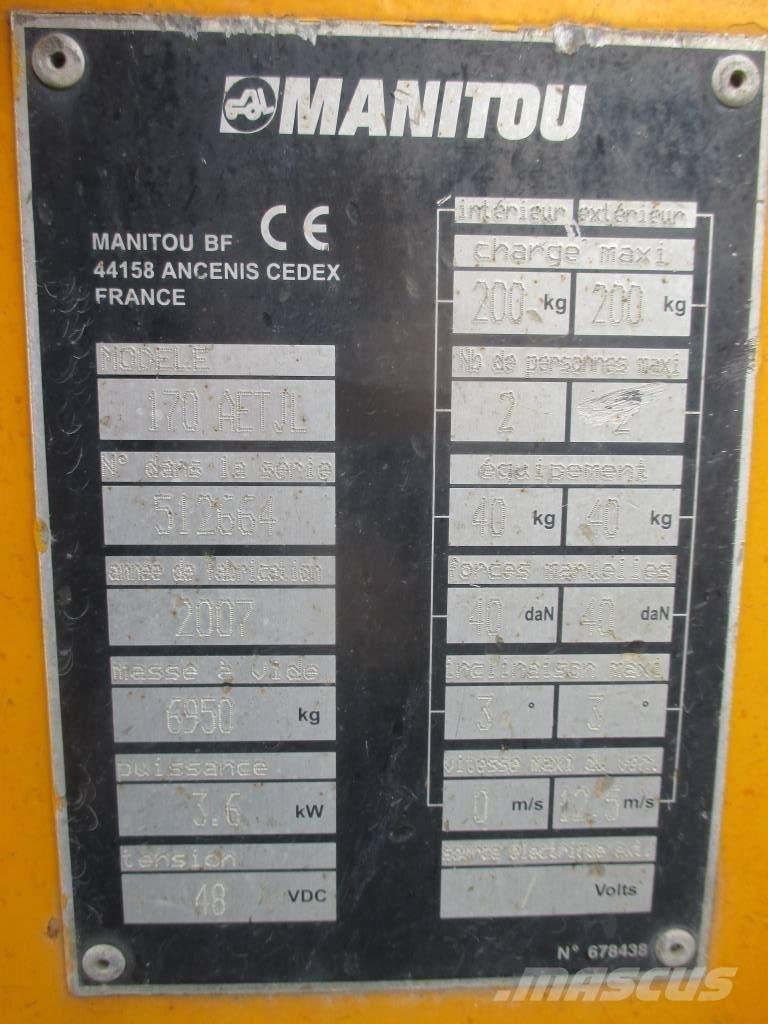 Manitou 170 AETJL Strēles pacēlāji