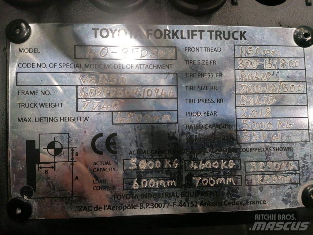 Toyota 40-8FD50N Tehnika ar dīzeļa dzinēju