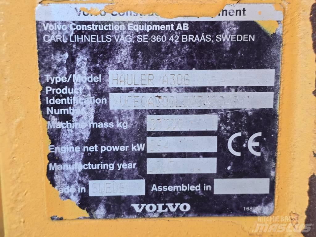 Volvo A30G Artikulētie pašizgāzēji