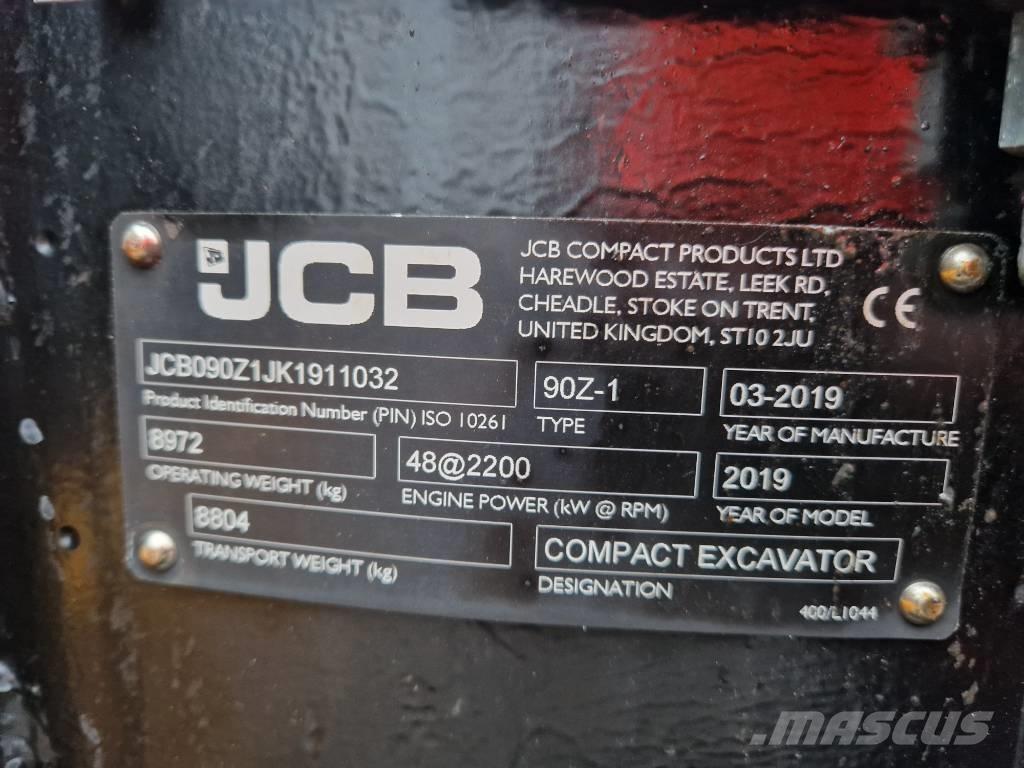 JCB 90 Z-1 Vidēja lieluma ekskavatori 7 t - 12 t