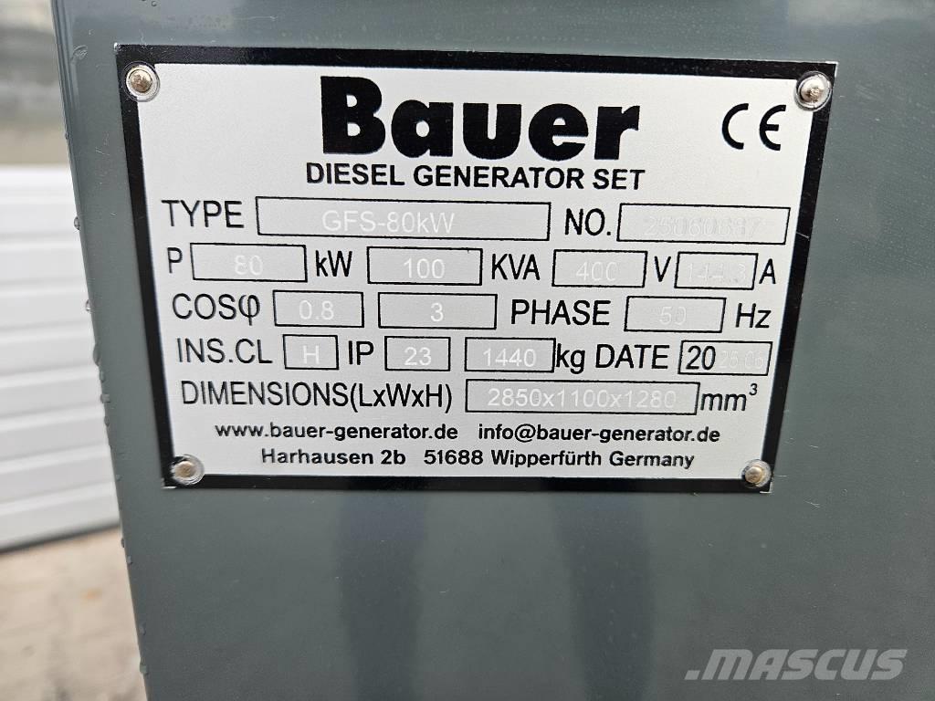 Bauer GFS-80Kw Dīzeļģeneratori