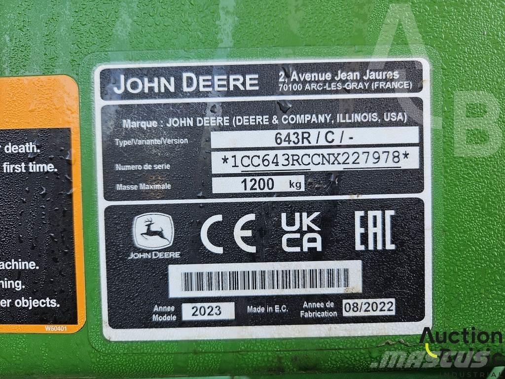 John Deere 643 R Frontālie iekrāvēji un ekskavatori