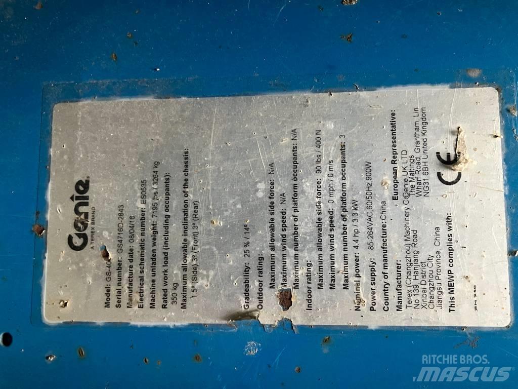 Genie GS 4047 Šķerveida pacēlāji