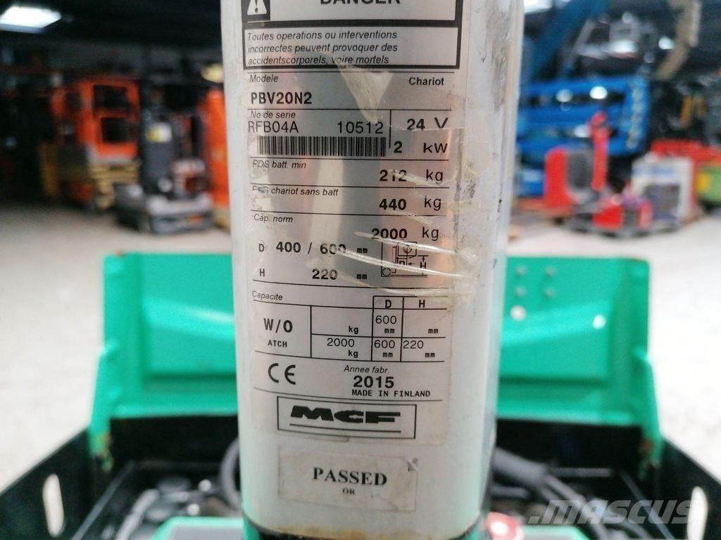 Mitsubishi PBV20N2 Zemie palešu pacēlāji