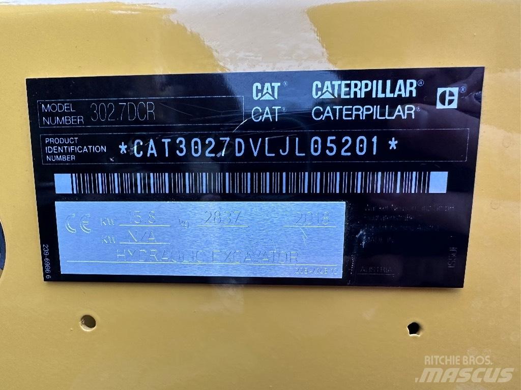 CAT 302.7 D CR Mini ekskavatori < 7 t