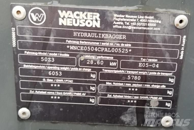 Wacker Neuson 50Z3 Kāpurķēžu ekskavatori