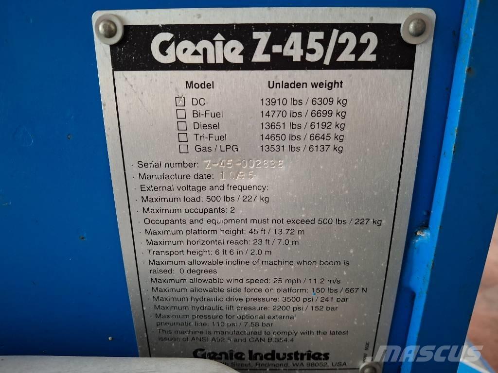 Genie Z 45/22 BOOM Strēles pacēlāji