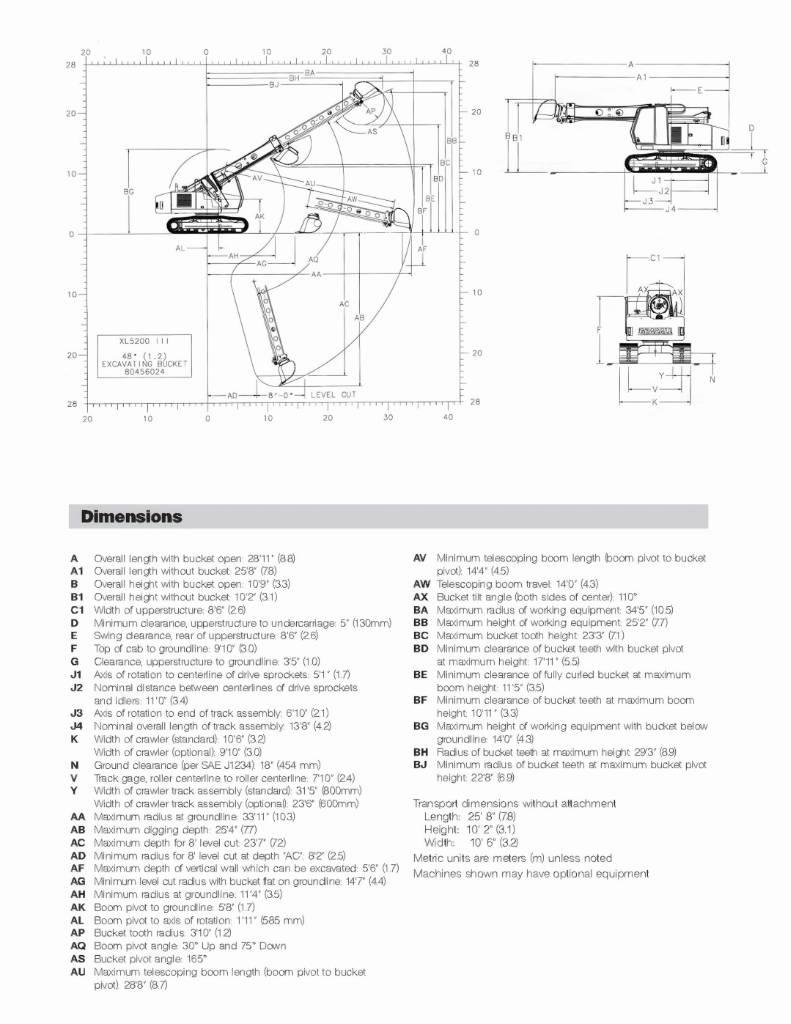Gradall XL 5200 III Kāpurķēžu ekskavatori