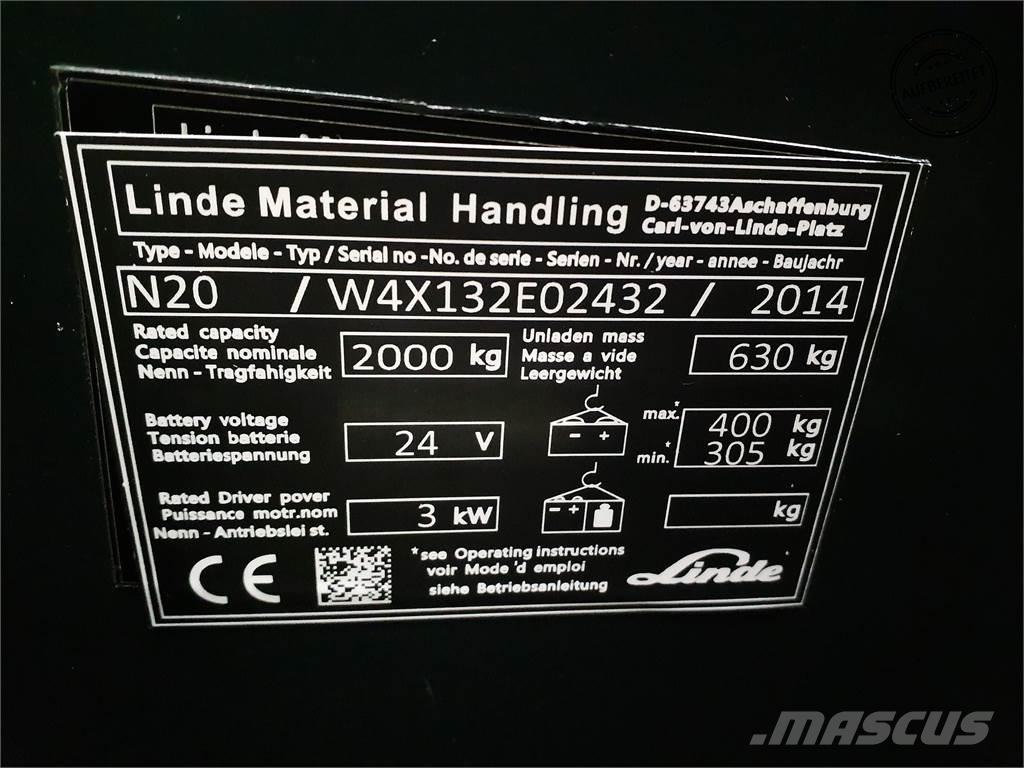 Linde N20-lang Pasūtījumu savācējs mazam augstumam