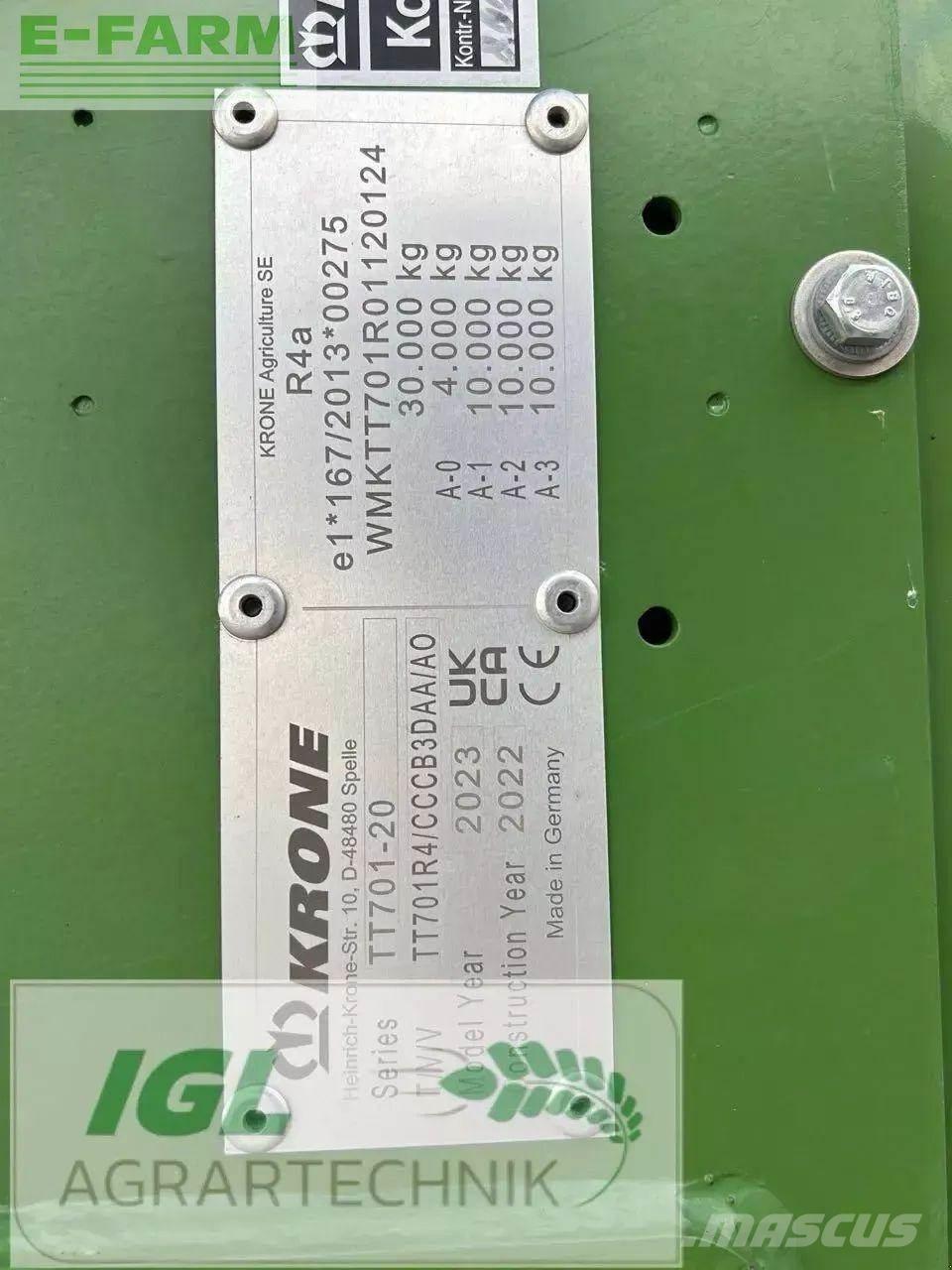 Krone tx 560 Graudu pārkraušanas piekabes