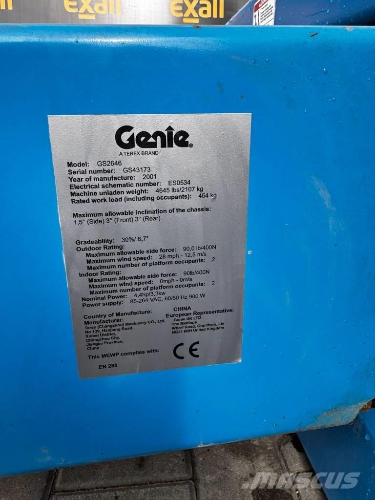 Genie GS 2646 Šķerveida pacēlāji