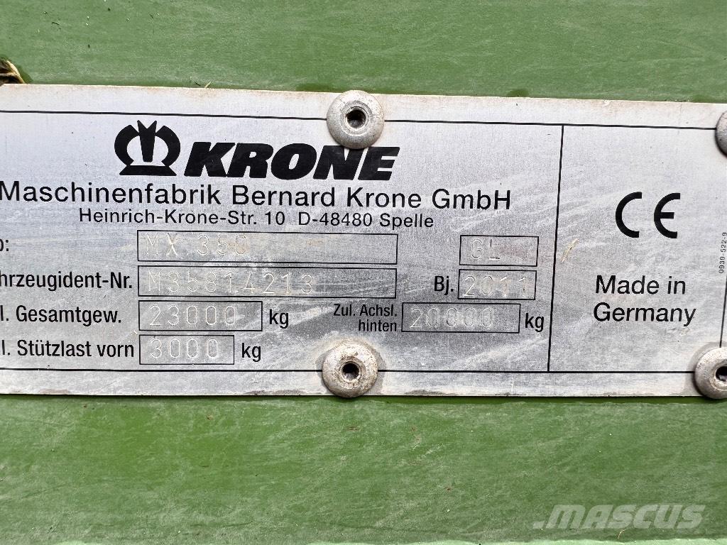 Krone MX 350 GL Savācējpiekabes