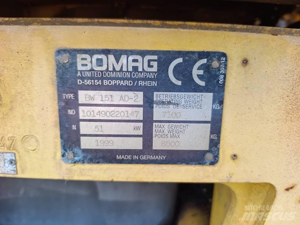 Bomag BW 151 AD-2 Divvalču grunts veltņi