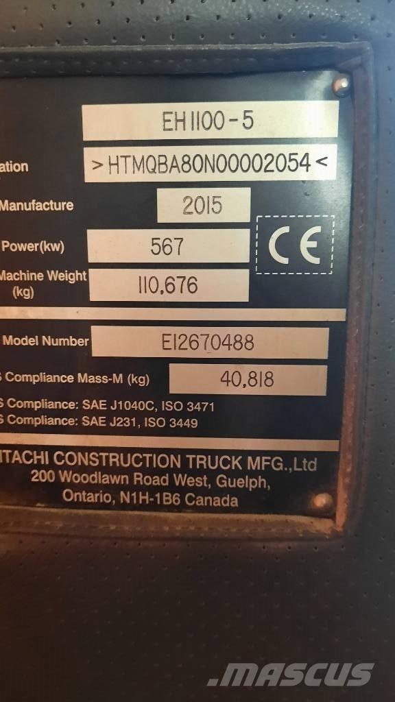 Hitachi EH 1100-5 Karjeras kravas automašīnas