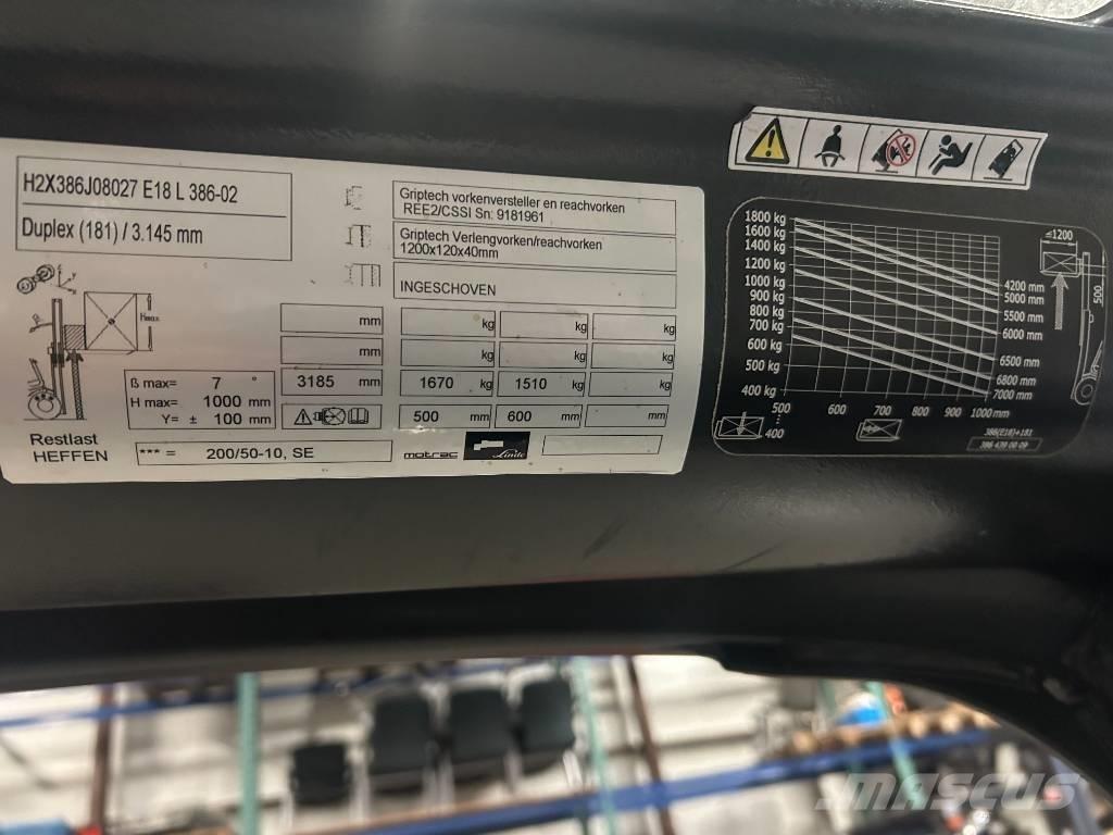 Linde e18l-02 Elektriskie iekrāvēji