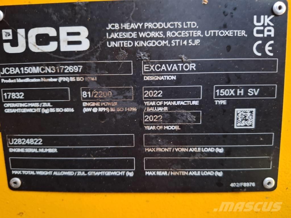 JCB X 150 HD Kāpurķēžu ekskavatori