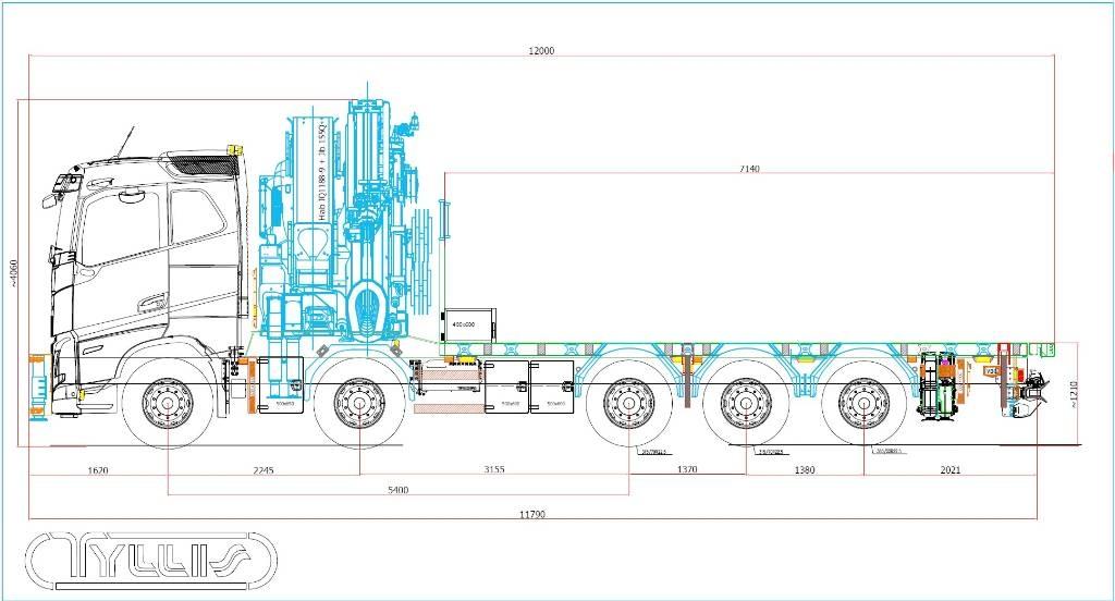 Volvo FH 13 540 Smagās mašīnas ar celtni