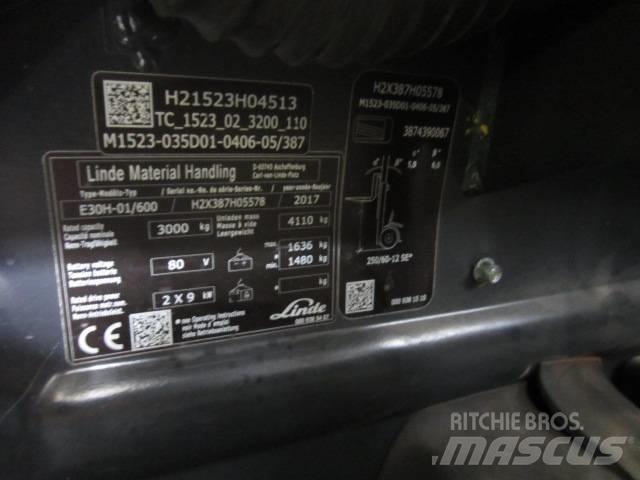 Linde E30H Elektriskie iekrāvēji