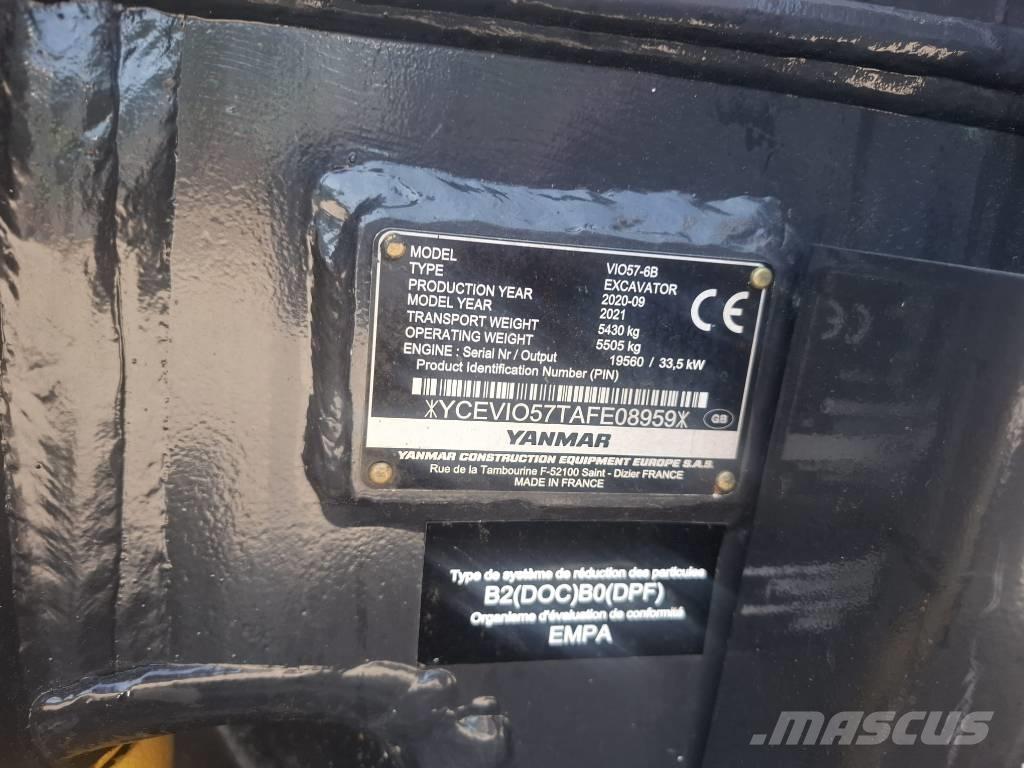Yanmar vio 57-6B Mini ekskavatori < 7 t