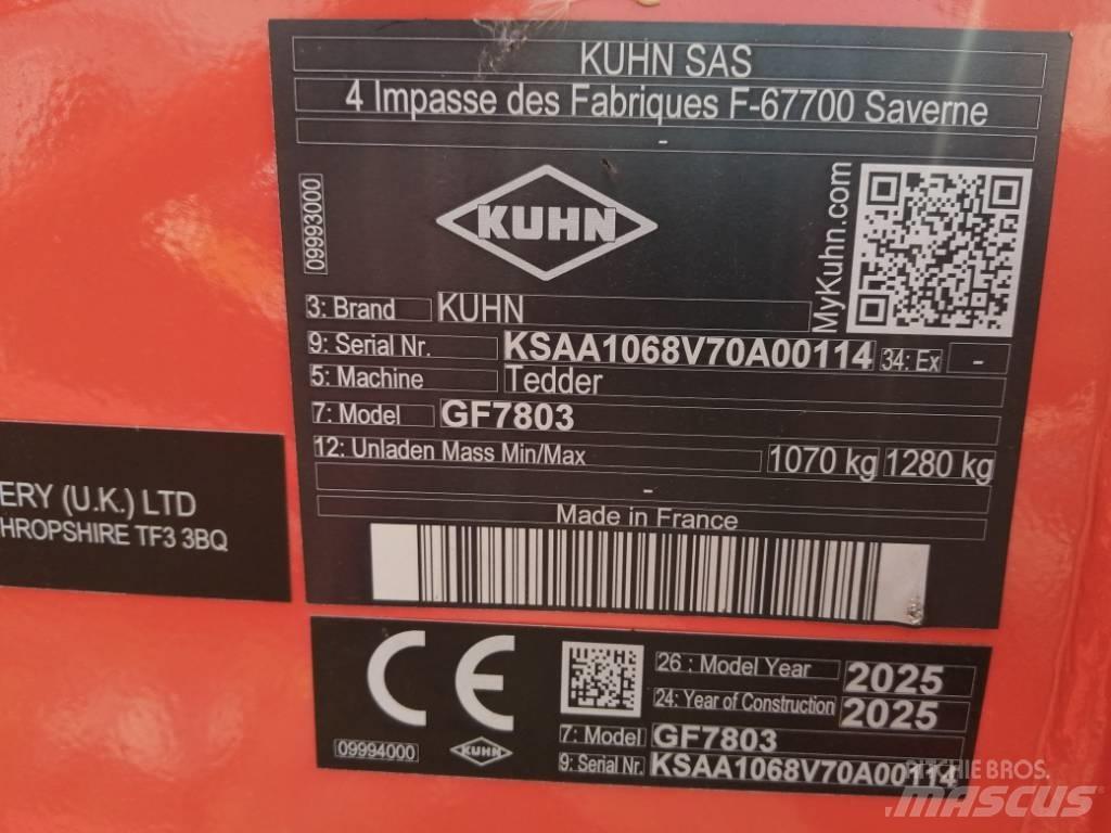 Kuhn GF7803 Grābekļi un siena ārdītāji