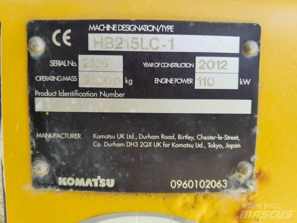 Komatsu HB215LC-1 Kāpurķēžu ekskavatori