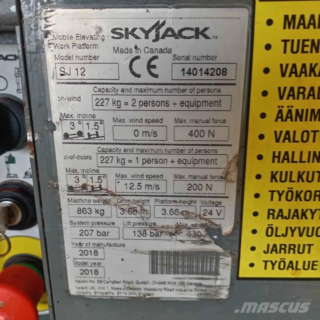 SkyJack SJ 12 Vertikālie pacēlāji