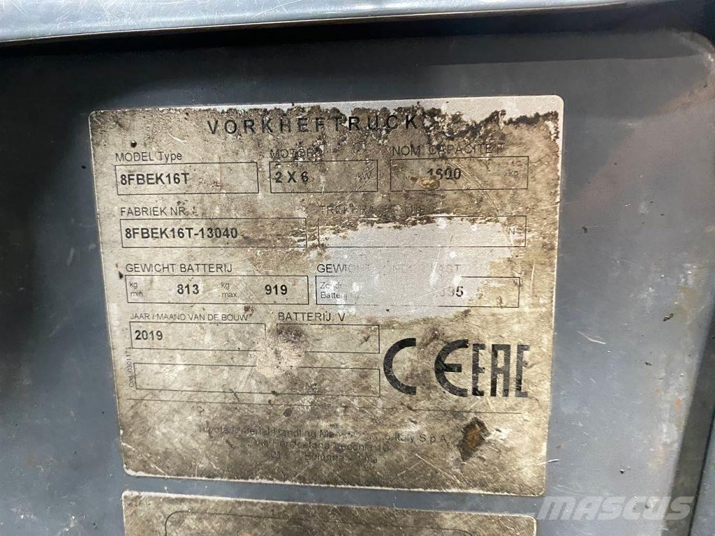 Toyota 8FBEK16T Elektriskie iekrāvēji