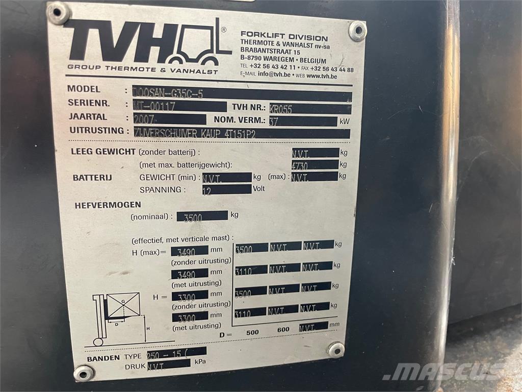 Doosan G35C-5 LPG tehnika